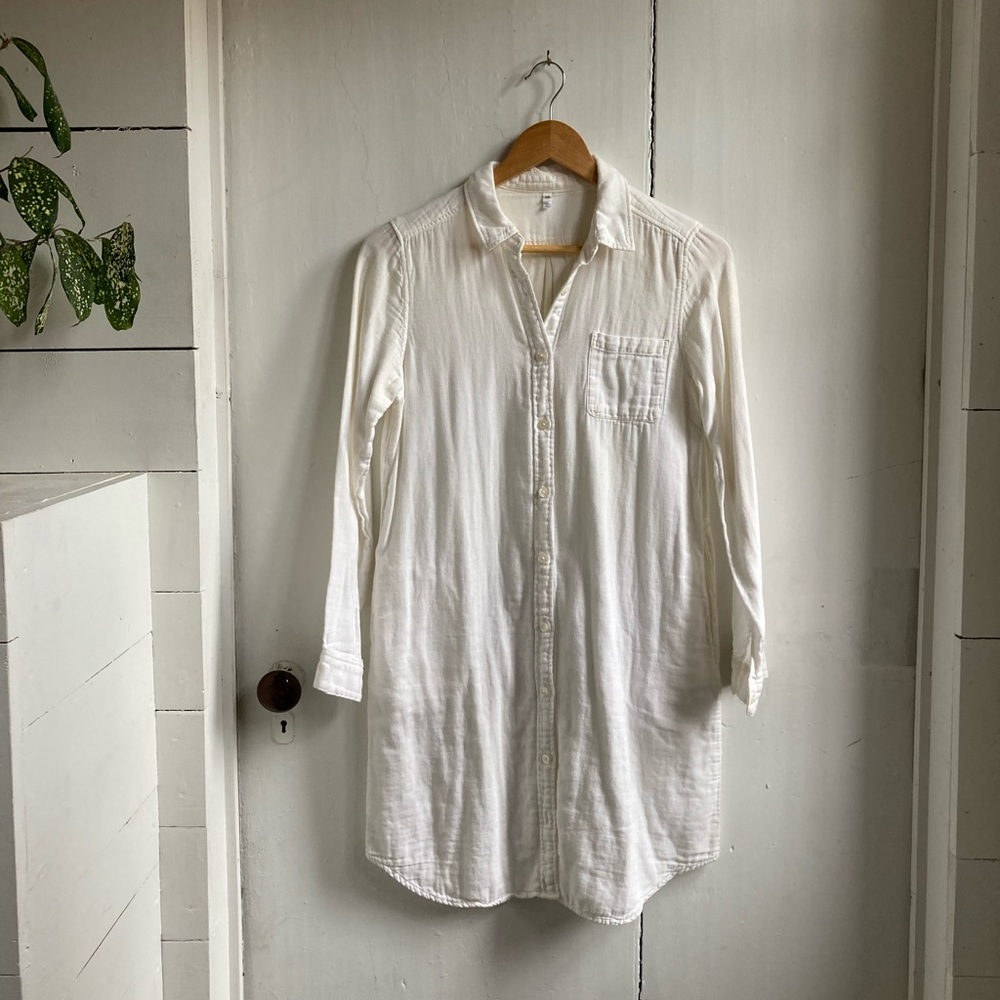 MUJI Shirt Dress in XS Off White
